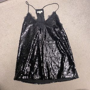 NWOT all over sequin top